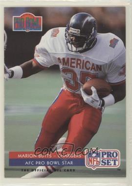 1992 Pro Set - [Base] #378 - AFC Pro Bowl Star - Marion Butts