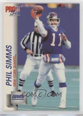 1992 Pro Set - [Base] #595 - Phil Simms