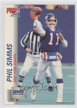 1992 Pro Set - [Base] #595 - Phil Simms