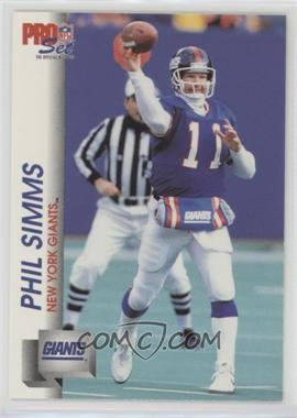 1992 Pro Set - [Base] #595 - Phil Simms