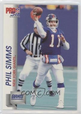 1992 Pro Set - [Base] #595 - Phil Simms