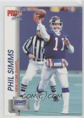 1992 Pro Set - [Base] #595 - Phil Simms