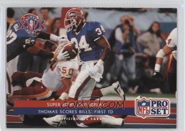 1992 Pro Set - [Base] #69 - Super Bowl XXVI Replay - Thomas Scores Bills' First TD