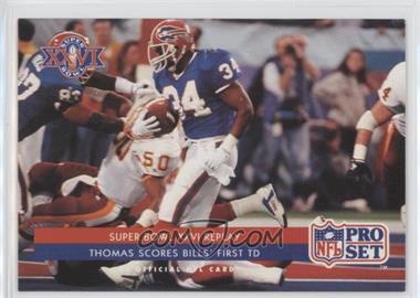 1992 Pro Set - [Base] #69 - Super Bowl XXVI Replay - Thomas Scores Bills' First TD