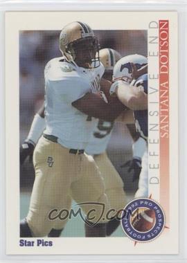 1992 Star Pics - [Base] - Autographs #17 - Santana Dotson