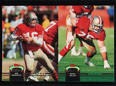 1992 Topps Stadium Club - [Base] - Uncut Proof #650/677 - Joe Montana, Kevin Fagan