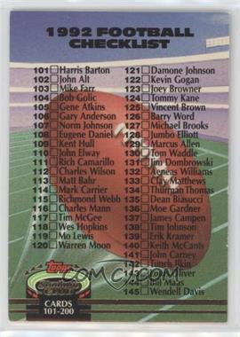 1992 Topps Stadium Club - [Base] #289 - Checklist [EX to NM]