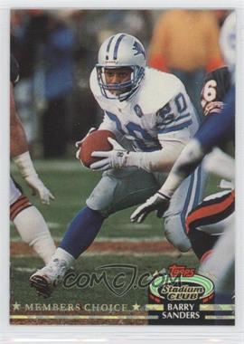 1992 Topps Stadium Club - [Base] #301 - Members Choice - Barry Sanders