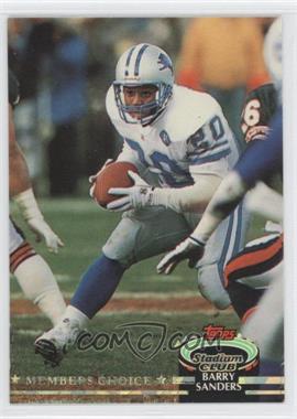 1992 Topps Stadium Club - [Base] #301 - Members Choice - Barry Sanders