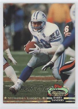 1992 Topps Stadium Club - [Base] #301 - Members Choice - Barry Sanders