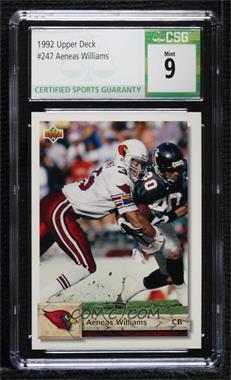 1992 Upper Deck - [Base] #247 - Aeneas Williams [CSG 9 Mint]