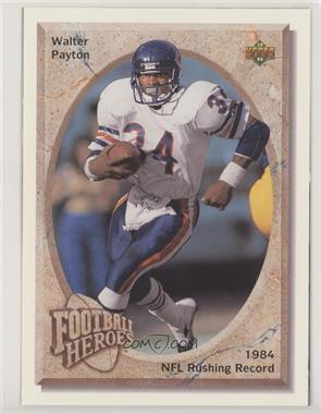 1992 Upper Deck - Box Bottoms Football Heroes Walter Payton #_WAPA.4 - Walter Payton (1984 NFL Rushing Record) [EX to NM]