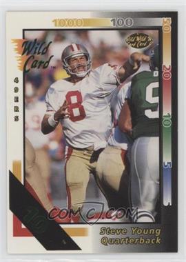 1992 Wild Card - [Base] - 10 Stripe #349 - Steve Young