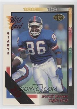 1992 Wild Card - [Base] - 20 Stripe #352 - Derek Brown