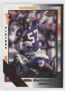 1992 Wild Card - [Base] - 20 Stripe #61 - Mike Merriweather