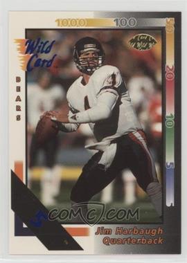 1992 Wild Card - [Base] - 5 Stripe #144 - Jim Harbaugh