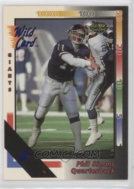 1992 Wild Card - [Base] - 5 Stripe #181 - Phil Simms