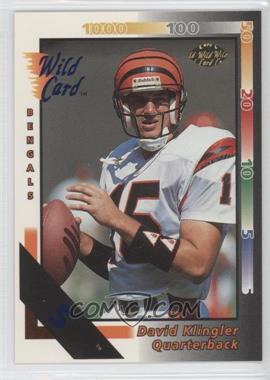 1992 Wild Card - [Base] - 5 Stripe #364 - David Klingler