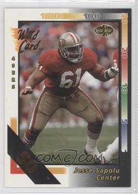 1992 Wild Card - [Base] - 50 Stripe #96 - Jesse Sapolu