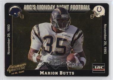 1993 Action Packed Monday Night Football - 24 Kt. Gold #6G - Marion Butts