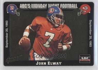 1993 Action Packed Monday Night Football - [Base] #10 - John Elway