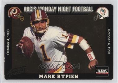 1993 Action Packed Monday Night Football - [Base] #17 - Mark Rypien