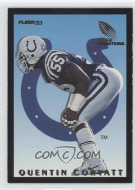 1993 Fleer - Rookie Sensations #4 - Quentin Coryatt