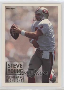 1993 Fleer - Steve Young Performance Highlights #8 - Steve Young