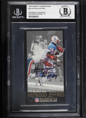 1993 Fleer GameDay - Gamebreakers #20 - Haywood Jeffires [BAS BGS Authentic]