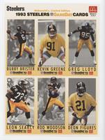 Bubby Brister, Kevin Greene, Greg Lloyd, Leon Searcy, Rod Woodson, Deon Figures