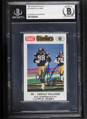 1993 Giant Eagle Pittsburgh Steelers Police - [Base] #_GEWI - Gerald Williams [BAS Authentic]