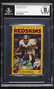 1993 Mobil Washington Redskins Police - [Base] #30 - Brian Mitchell [BAS BGS Authentic]