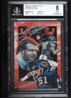 Dick Butkus, Mike Ditka, Gale Sayers [BGS 8 NM‑MT] #/200