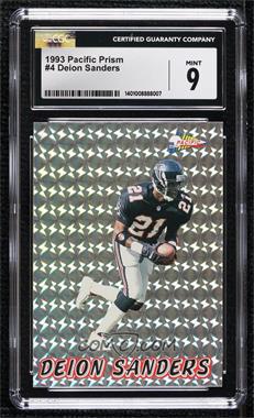 1993 Pacific Prism - [Base] #4 - Deion Sanders [CGC 9 Mint]