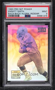 1993 Pro Set Power - [Base] #_EMSM.1 - Emmitt Smith (Back-to-Back Rushing Titles) [PSA 9 MINT]