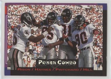 1993 Pro Set Power - Power Combos PC - Prizm #PC1 - Andre Rison, Michael Haynes, Mike Pritchard, Drew Hill