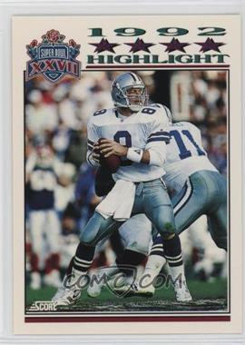 1993 Score - [Base] #411 - Troy Aikman