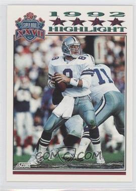 1993 Score - [Base] #411 - Troy Aikman