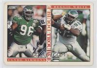 Clyde Simmons, Reggie White [Good to VG‑EX]