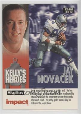 1993 Skybox Impact - Kelly's Heroes/Magic's Kingdom #KEL/MAG 3 - Jim Kelly, Magic Johnson, Jay Novacek, Keith Jackson