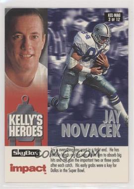 1993 Skybox Impact - Kelly's Heroes/Magic's Kingdom #KEL/MAG 3 - Jim Kelly, Magic Johnson, Jay Novacek, Keith Jackson