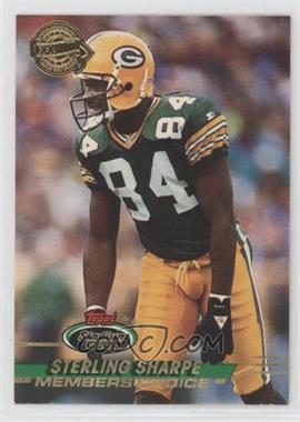 1993 Topps Stadium Club - [Base] - Super Teams Redeemed Super Bowl XXVIII #495 - Members Choice - Sterling Sharpe