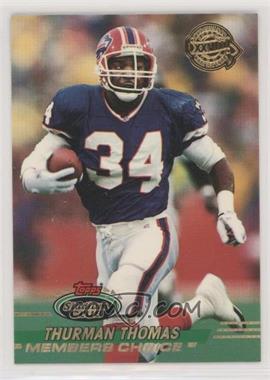 1993 Topps Stadium Club - [Base] - Super Teams Redeemed Super Bowl XXVIII #497 - Members Choice - Thurman Thomas