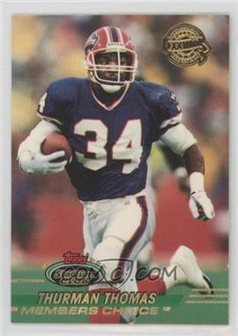 1993 Topps Stadium Club - [Base] - Super Teams Redeemed Super Bowl XXVIII #497 - Members Choice - Thurman Thomas