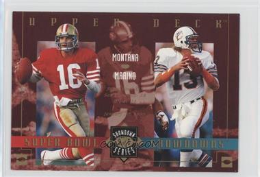 1993 Upper Deck Lite Beer/Tombstone Pizza Super Bowl Showdown Series - [Base] #5 - Joe Montana, Dan Marino