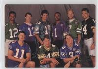 Jim Kelly, Warren Moon, Neil O'Donnell, Drew Bledsoe, Brett Favre, Rick Mirer, …