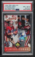 Steve Young, Jerry Rice [PSA 8 NM‑MT] #/450