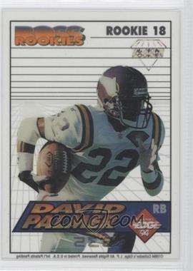 1994 Collector's Edge - Boss Rookies Clear - Diamond Rookies #ROOKIE 18 - David Palmer