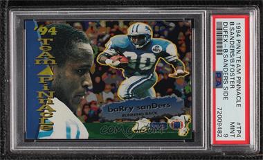 1994 Pinnacle - Team Pinnacle - Dufex Back #TP 4 - Barry Foster, Barry Sanders [PSA 9 MINT]