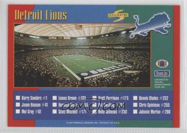 1994 Score - [Base] #310 - Checklist - Detroit Lions, Houston Oilers